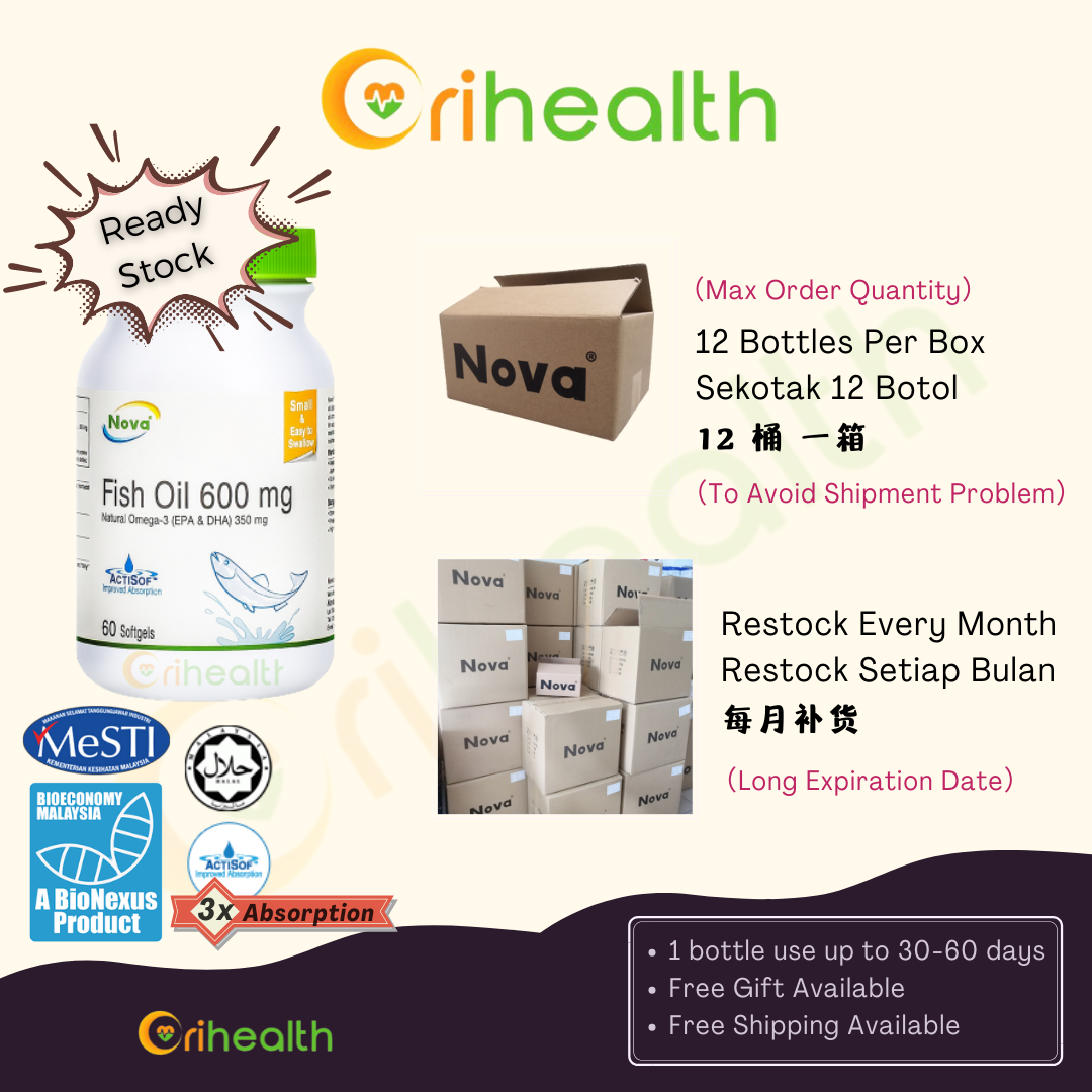 NOVA Fish Oil 600mg Softgels 60s