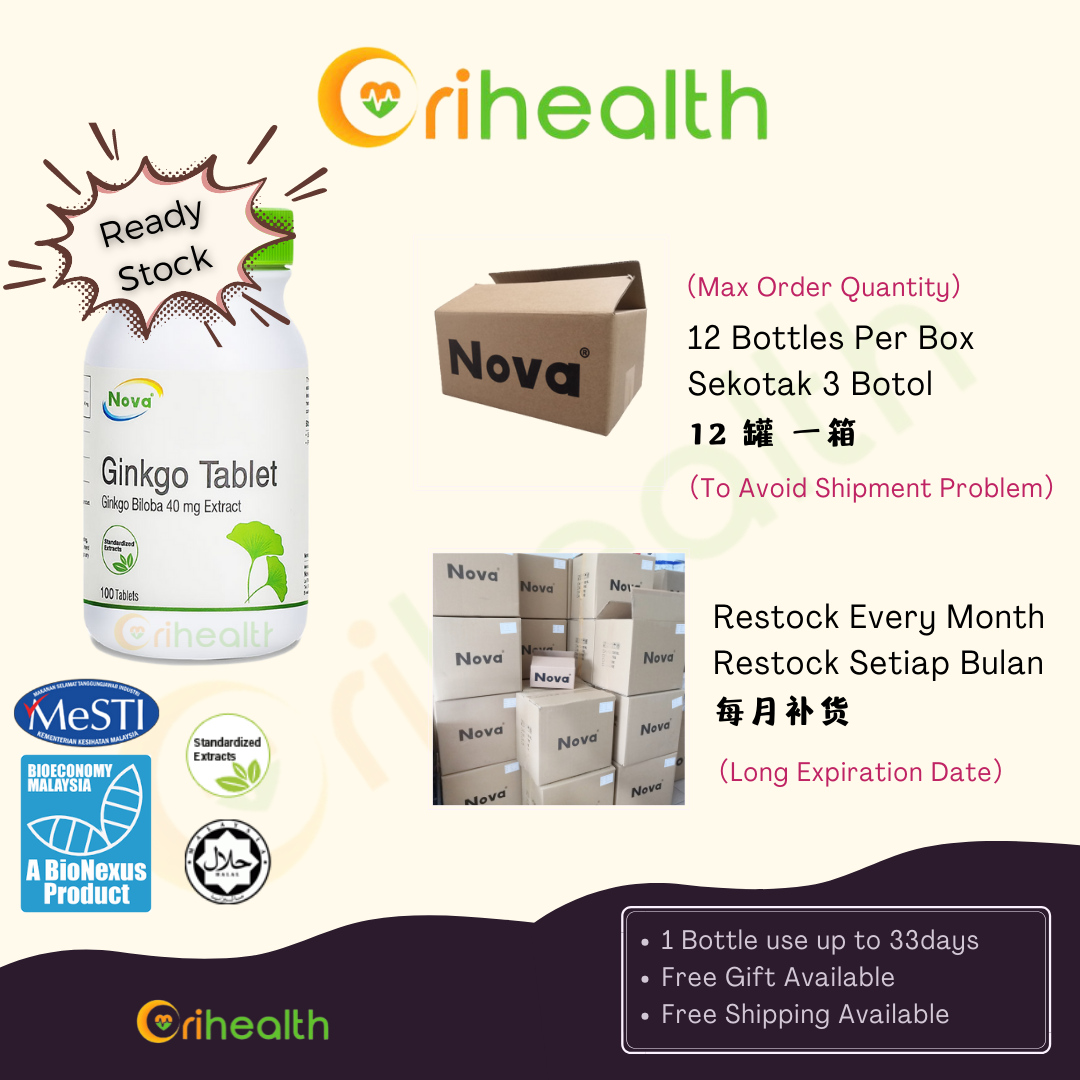NOVA Ginkgo 40mg Tablets 100s