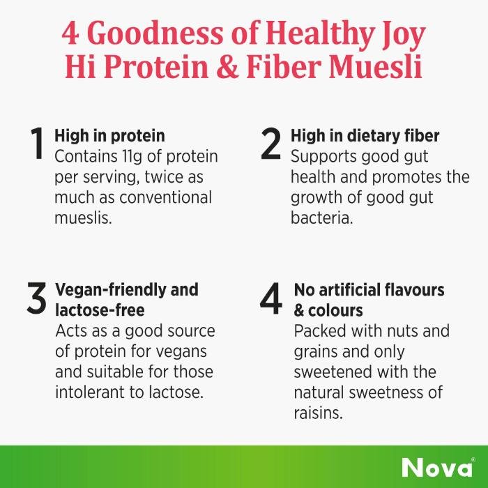 NOVA Healthy Joy Hi Protein & Fiber Muesli