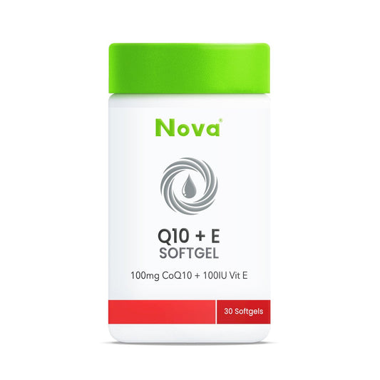 NOVA Q10 100mg + Vit E Softgel 30s (new packaging)