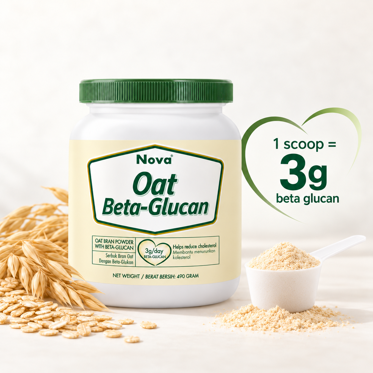 Nova Oat Beta-Glucan 490g