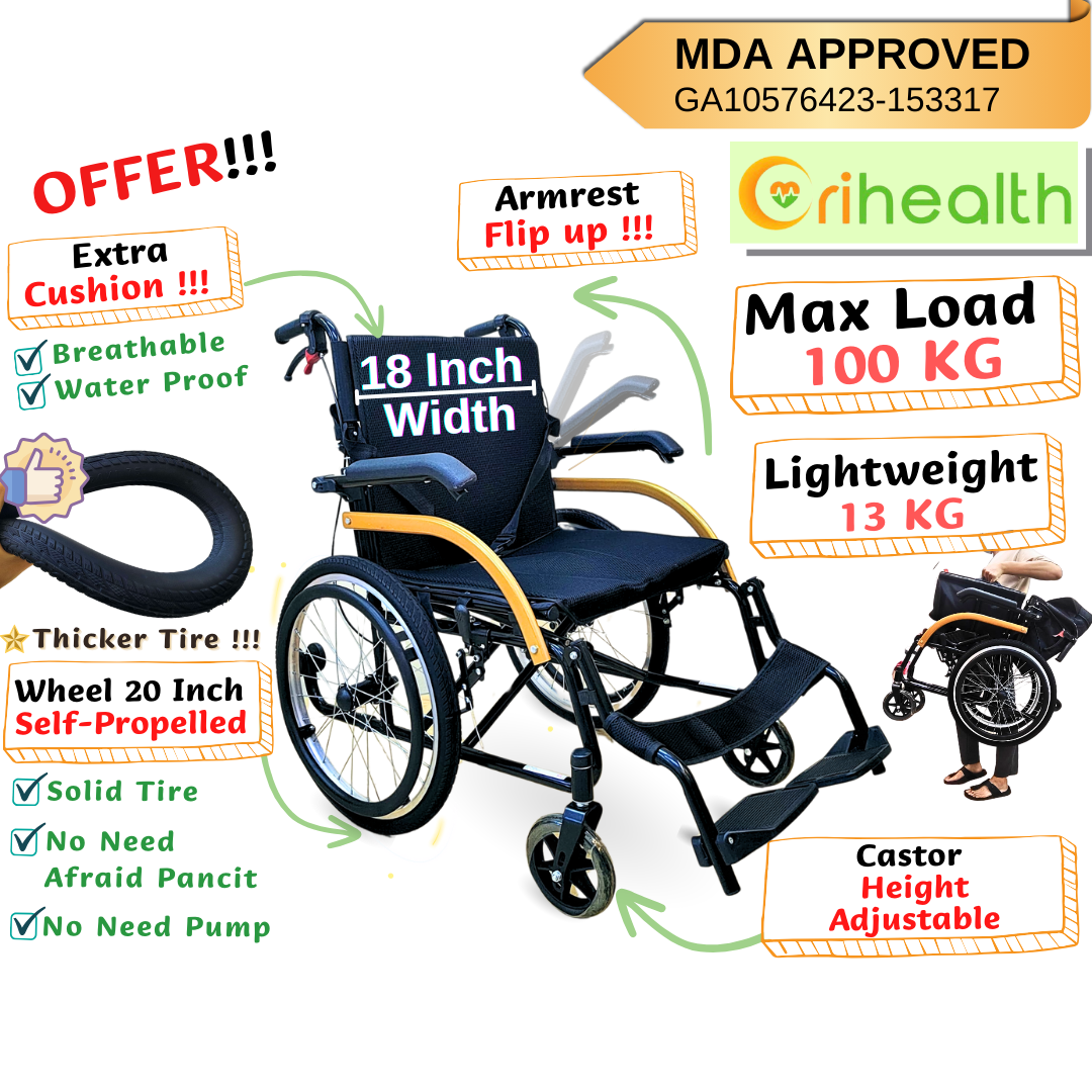 Orihealth Light Weight Wheelchair - [ 6C18S ~ 6C20S ]