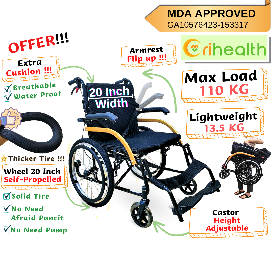 Orihealth Light Weight Wheelchair - [ 6C18S ~ 6C20S ]