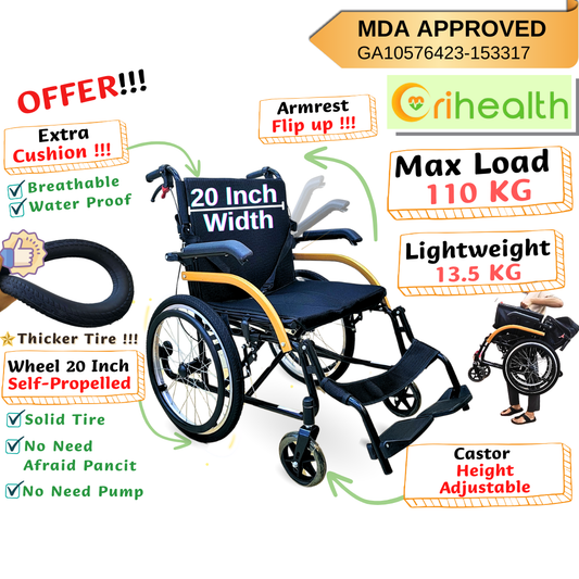 Orihealth Light Weight Wheelchair - [ 6C18S ~ 6C20S ]