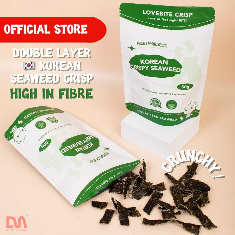 [ Any 3 Free 1 ] Lovebite Crisp KOREAN CRISPY SEAWEED 50G