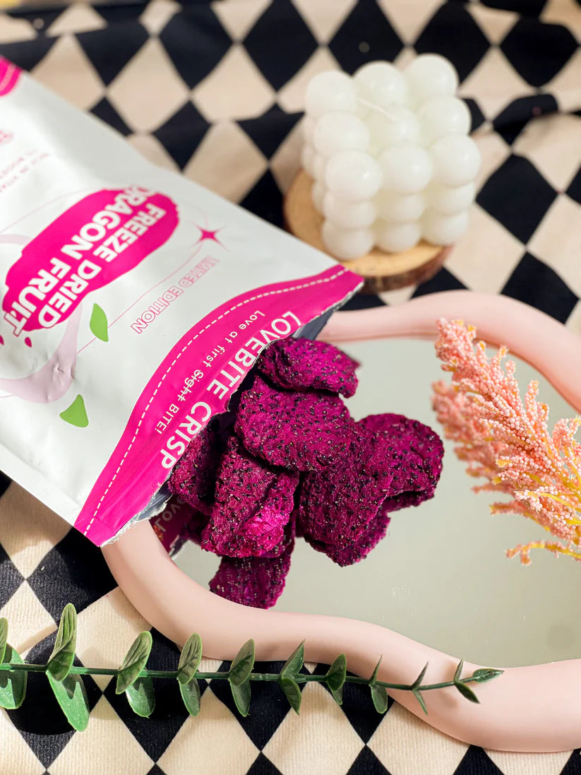 [ Any 3 Free 1 ] Lovebite Crisp FREEZE DRIED DRAGON FRUIT 50G