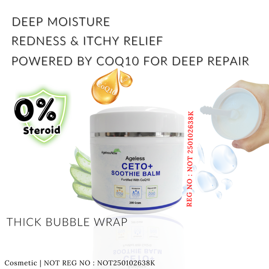 AgelessNow Ceto+ Soothie Balm | Moisture | Soothie Redness and Itchy | Soap Substitute