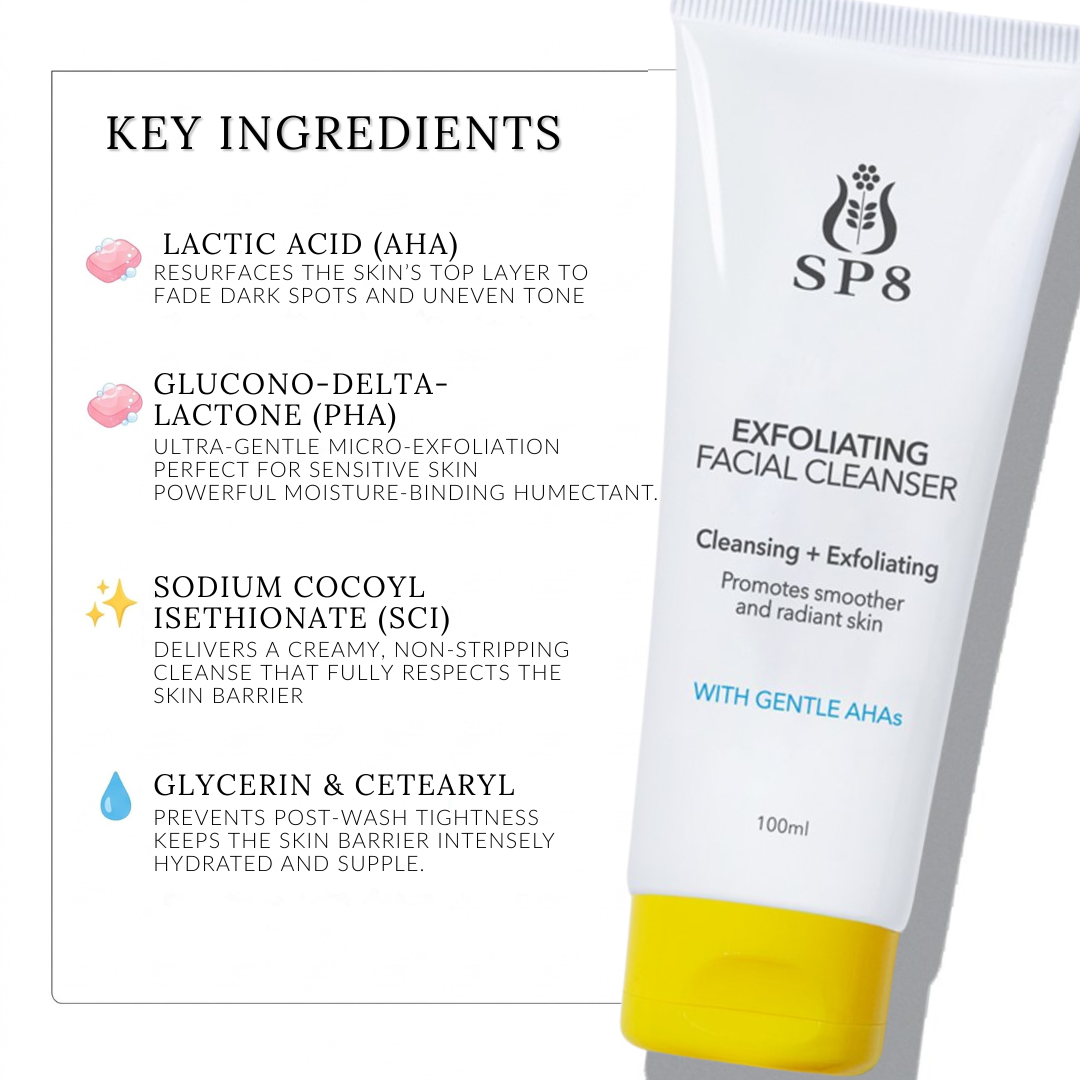 SP8 Exfoliating Facial Cleanser 100ml