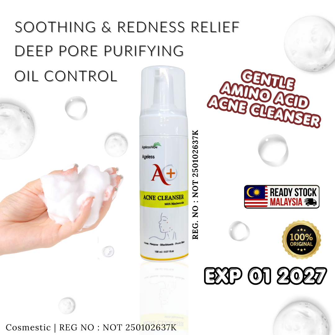 AgelessNow A+ Acne Cleanser 150ml | Hydration | Acne Control | Oil Control | Brighting | Moisture
