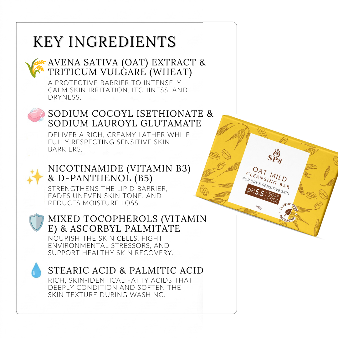 SP8 5.5 Oat Mild Cleansing Bar 100g