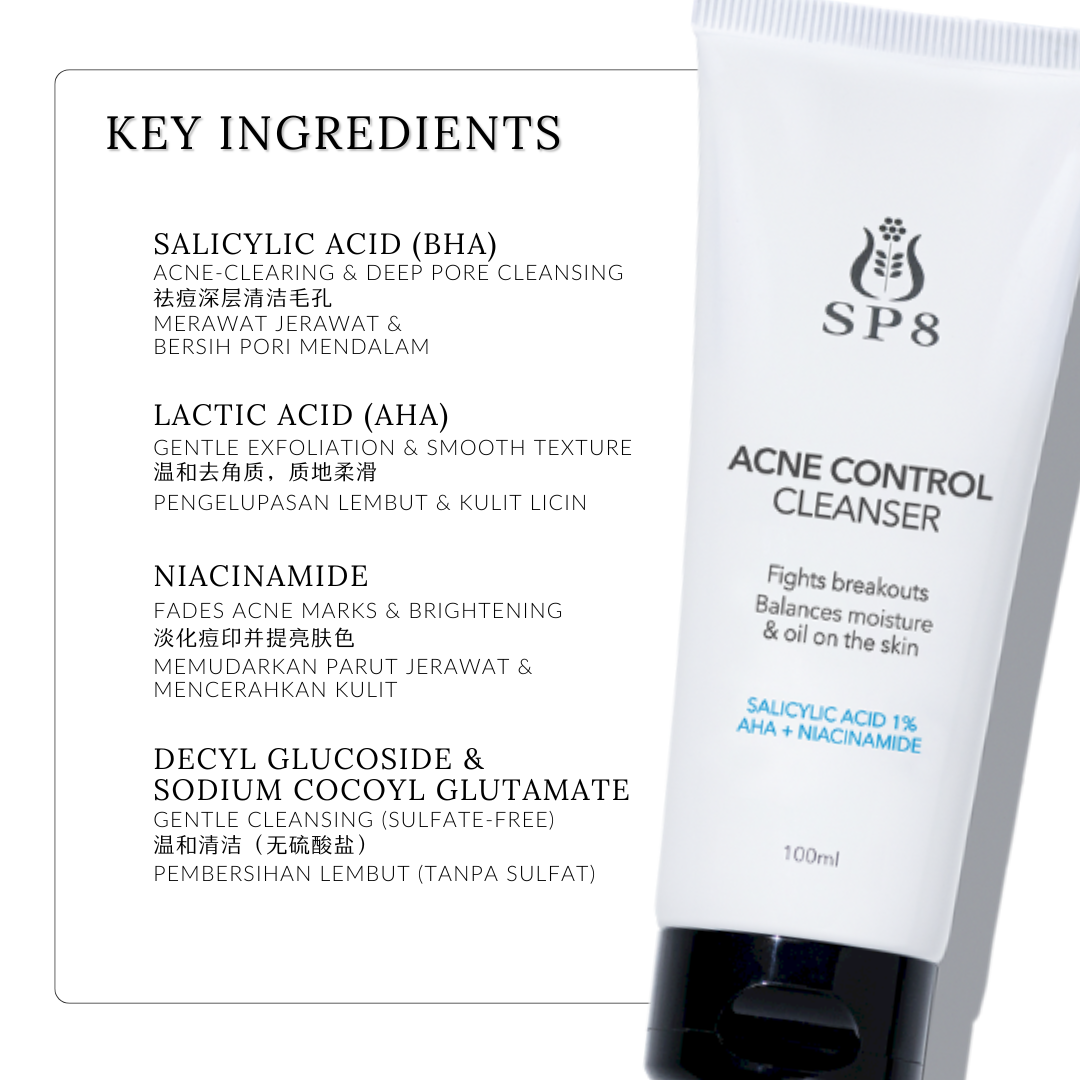 SP8 Acne Control Cleanser 100ml