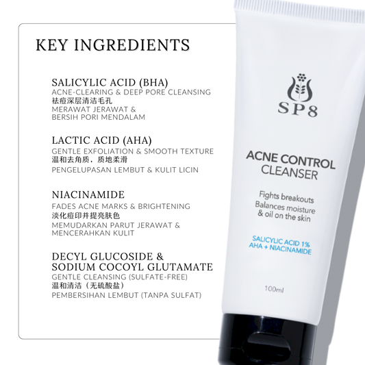 SP8 Acne Control Cleanser 100ml