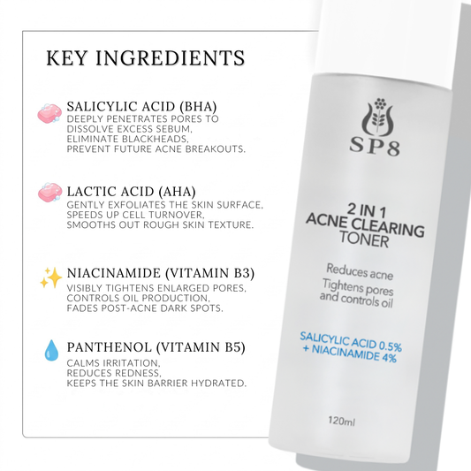 SP8 2 IN 1 ACNE CLEARING TONER