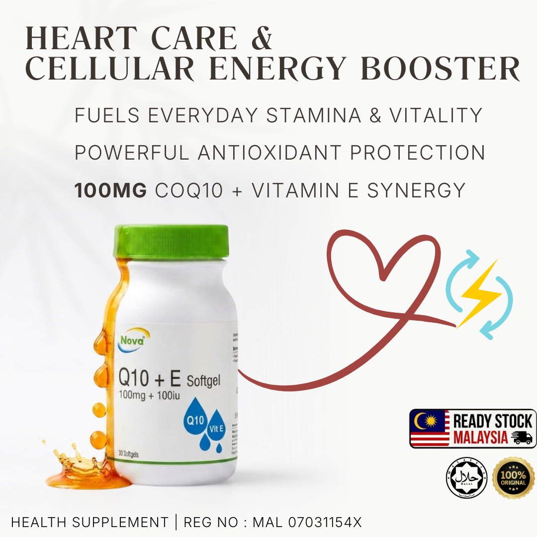 NOVA Q10 100mg + Vit E 30Softgels