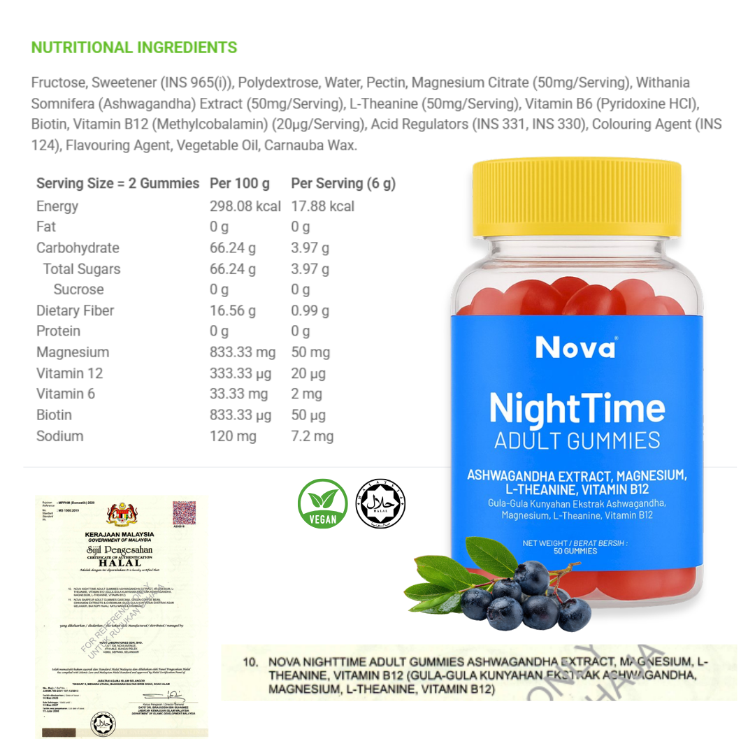 NOVA NIGHTTIME ADULT GUMMIES