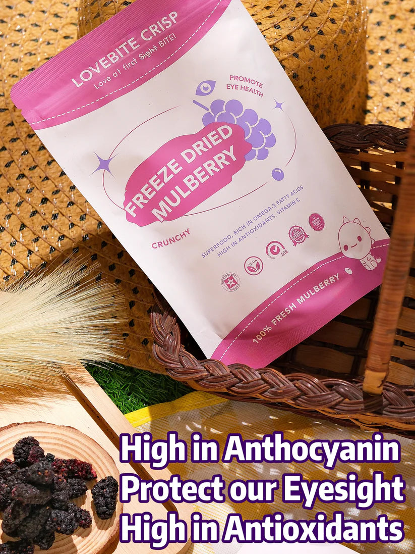 [ Any 3 Free 1 ] Lovebite Crisp FREEZE DRIED MULBERRY 40G