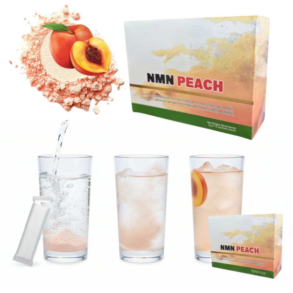 Orihealth NMN Peach Powder | Youth Energy Boost | NAD+ Anti-Aging Supplement 提升能量 • 抗老焕肤 • NAD⁺激活配方
