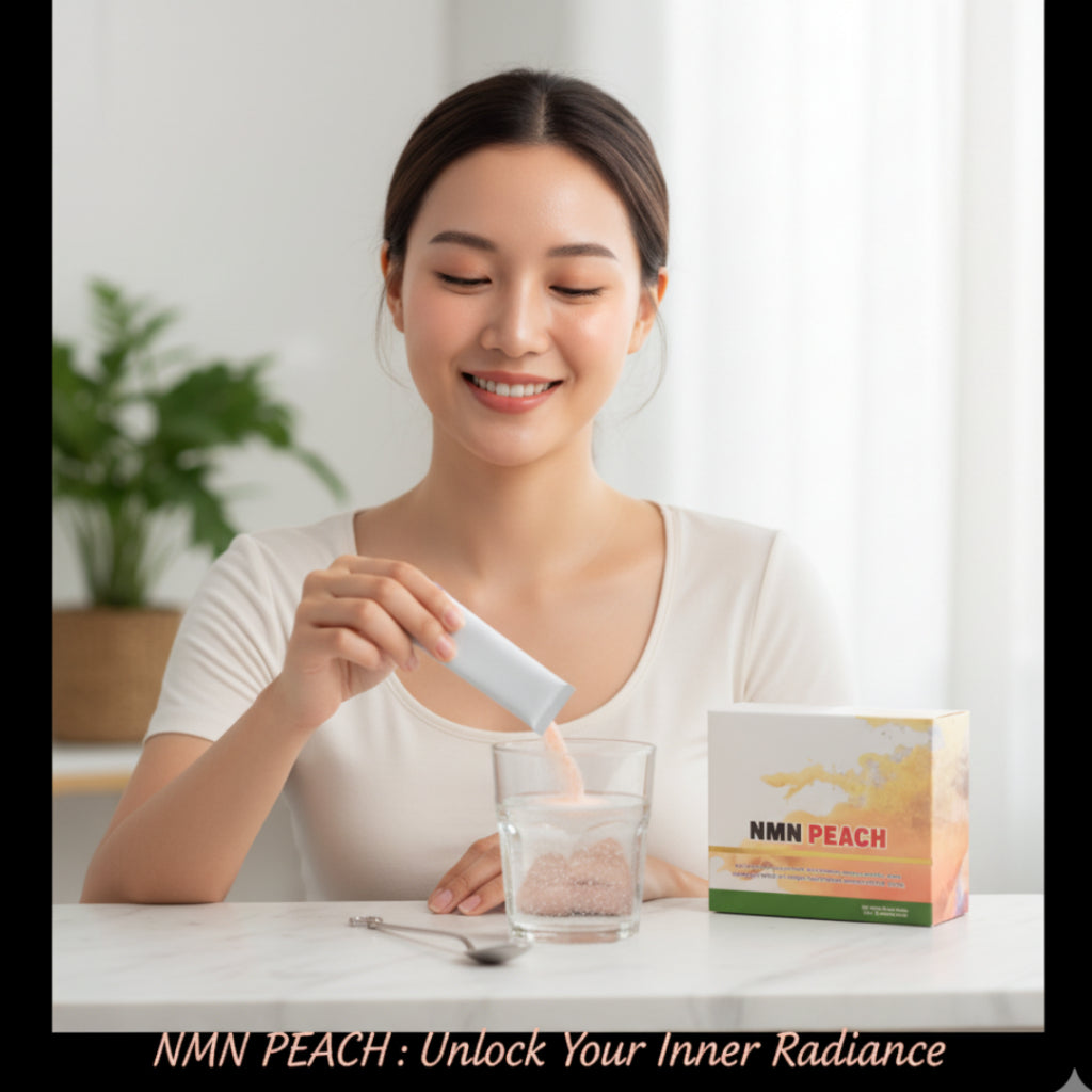Orihealth NMN Peach Powder | Youth Energy Boost | NAD+ Anti-Aging Supplement 提升能量 • 抗老焕肤 • NAD⁺激活配方