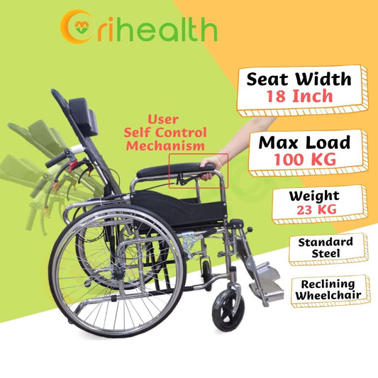 Orihealth Hydraulic Reclining Wheelchair [ RW18 ]