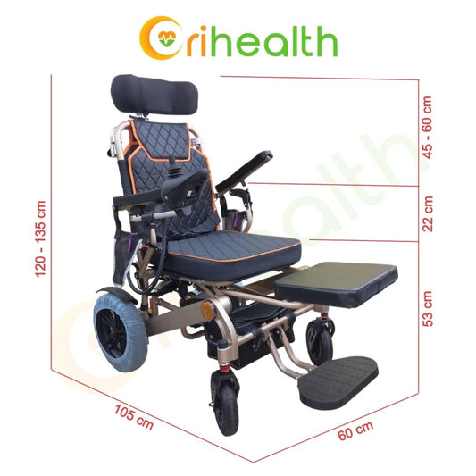 Orihealth Electric Wheelchair With Manual Hydraulic Reclining [ORI-010-EWC]